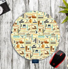 UNITED STATES NATIONAL PARKS WILDLIFE ART CUSTOM MOUSE PAD DESK MAT NONSLIP GIFT picture