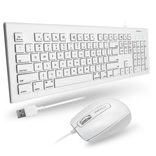 Macally 104 Key Usb Wired Keyboard And Mouse Combo Apple Shortcut Keys For Mac picture
