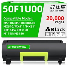 60F1X00 Toner Cartridge Compatible for Lexmark MX510 MX511 MX610 MX611 MS510 610 picture