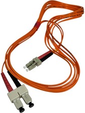 16pcs 3 meter OM1 LC/UPC to SC/UPC Duplex Fiber Optic Patch Cable 62.5/125µm picture