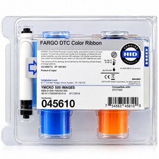 HID Fargo 45610 YMCKO Color Ribbon 500 Prints for DTC1500 Genuine OEM picture