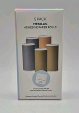 Core Innovations 5 Pack Metallic Adhesive Thermal Paper Rolls Gold Silver Copper picture