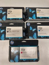 Lot 5 HP Bright office Ink Cartridge 727 Gray/Yellow/Black/Cyan/Magenta picture