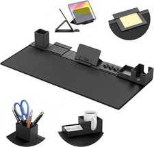 Desk Pad Mat Set, 6 in 1 Mouse Mat with Magnetic Desktop Storage Accessories DIY picture