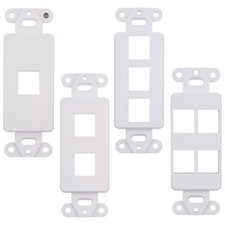 Decoration Wall Plate Keystone Jack Insert Snap In Blank 1/2/3/4 Port White Lot picture