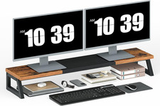 Dual Monitor Stand Riser, 39 Inch Large Computer Monitor Stand for 2 Monitors, C picture