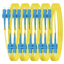 5 PCS OS2 SC To SC Single Mode Fiber Patch Cable 1G/10G 9/125um 2m/6ft picture