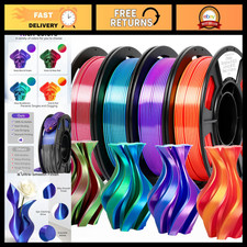 Dual Color Silk PLA 3D Printer Filament Bundle - 4 x 250g, High Quality, Smooth picture