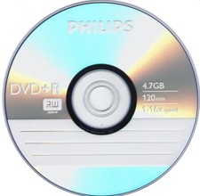 10 PHILIPS Blank DVD+R Plus R Logo Branded 16X 4.7GB Media Disc picture