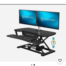 Versa Desk Power Pro Electric Height Adjustable Desktop Riser 36in Black USB picture