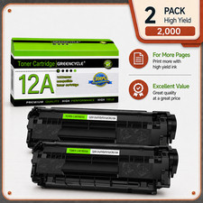 2PK Q2612A Toner Cartridge Fit For HP Laserjet 1020 1010 1012 1018 1022 1022nw picture
