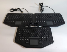 Lot of 3 iKey SkinnyBoard SB-87-TP-USB Backlit Keyboards w/ Touchpads picture