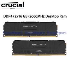 Crucial Ballistix 32GB (2x16GB) PC4-21300 (DDR4-2666) 288-pin 1.35V Memory Black picture