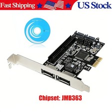 JMB363 PCIe IDE SATA eSATA Controller Card 2x eSATA + 2x SATA + IDE 40pin RAID picture