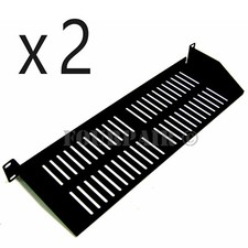 2 Pack - Vented Cantilever Rack Mount Steel Keyboard Server Shelf 19