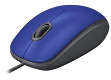 Logitech M110 Wired USB Silent Mouse Blue Full-Size Comfortable Design (Blue) picture