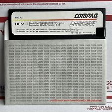 Vintage Compaq DeskPro Demo Rev C  Version 2.12 - One 5.25