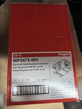 4 Sealed Boxes Of 10 -Legrand WP3475-WH CAT 5E QC RJ45 Keystone Connector picture