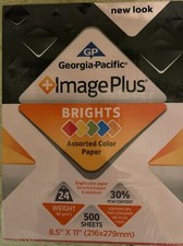 Brights Colored Paper, 8-1/2 x 11, Assortment, 500 Sheets 24 Lb Georgia Pacific picture