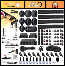 192 PCS Cable Management Kit - 4 Wire Organizer Sleeves, Tangle-Free Solution picture