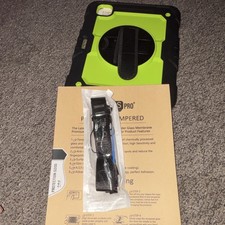 Green Black Rugged Shockproof Rotating Silicone Case for iPad Pro 11 2024 picture