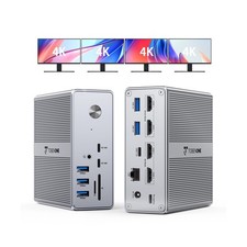 TobenONE DisplayLink Docking Station 4 Monitor with 4 HDMI, 18-in-1 Quad/Trip... picture