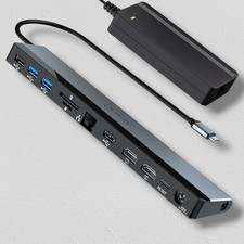 USB C Docking Station Dual Monitor w/ 96W Power Adapter | News 12 In 1 |NQ-DK-02 picture