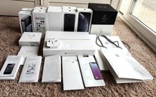 Lot of 13 Empty Apple iPhone iPad Watch Boxes Plus Evolution of Apple Products picture
