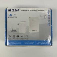 NETGEAR Powerline AV 200 Wireless-N Extender Kit XAVNB2001 Wi-Fi Access Point picture