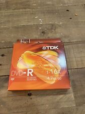 TDK: 5 PACK DVD-R  Recordable Inscriptable DVDRs: 1-16X, 4.7 GB picture