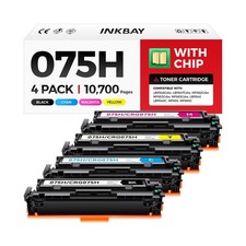 075H Toner Cartridge Set 4-Pack with Chip High Capacity Replacement for Canon... picture
