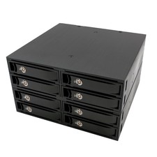 Full Metal 8 Bay 2.5 Inche HDD SDD Tray Less Mobile Rack SATA or Mini SAS Int... picture