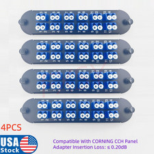 4Pcs Fiber Optical Adapter Panel 12 LC Duplex SM Compatible CORNING CCH-CP24-A9 picture