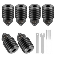 6PCS 0.4mm Hardened Steel Nozzle Kit for Bambu Lab X1/P1 3D Printers picture