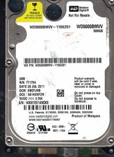 Western Digital WD5000BMVV-11SXZS1 26 Jul 2011	EBOTJHB picture