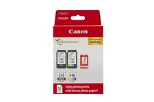 Canon PG-545 / CL-546 Genuine Ink Cartridges, Pack of 2 (1 x Black, 1 x Colour); picture