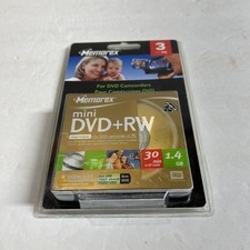 Memorex Mini DVD+RW 3 Pack 4X 1.4GB 30 min Single Sided DVD Camcorder New picture