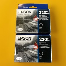 Epson 220XL Black Ink Cartridge (2 Pack) - New Sealed picture