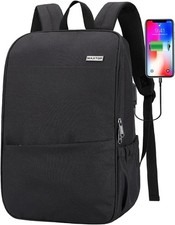 MAXTOP Deep Storage Laptop Backpack with USB Charging 15 inch, Black  picture