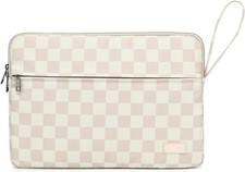 Checkered Khaki Sleeve Design for 14 Inch Laptop - Protective Case Bag by DACHEE picture