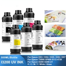 6x500ML Neutral LED UV Ink For Epson 5113 4720 I3200 I3200-U1 Printhead picture