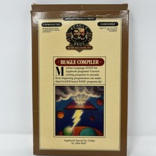 RARE Beagle Bros Beagle Compiler Apple II Software Original Box Disk Sticker picture