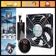 IP68 Waterproof 120mm Fan with LED Display & Speed Controller for DIY Cooling picture