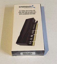 SABRENT M.2 NVMe SSD to PCIe x16 Adapter Card, Gen5, Heatsink, Model EC-TFPE picture