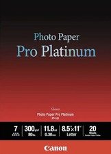 Canon 2768B022 Photo Paper Pro Platinum, 8.5 x 11 Inches, 20 Sheets picture