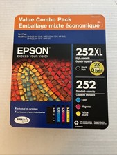Epson 252XL Ink Cartridge 4‑Pack Black Cyan Magenta Yellow High Yield - 06/2022 picture