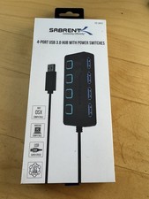Sabrent HB-UM43 4 Port USB 3.0 Hub with Power Switch - Black picture