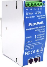 PlusPoE 90W Industrial Gigabit PoE++ Injector IEEE 802.3bt/at/af (100-240VAC) picture