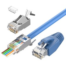 VCELINK CAT6A Connector, RJ45 Connectors Pass Through CAT6A CAT7 Shielded, UL-Li picture