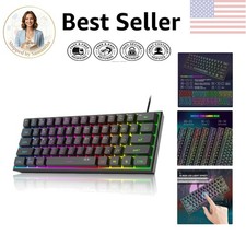 Ultra-Compact 60% RGB Backlit Gaming Keyboard - Waterproof & Ergonomic Design picture